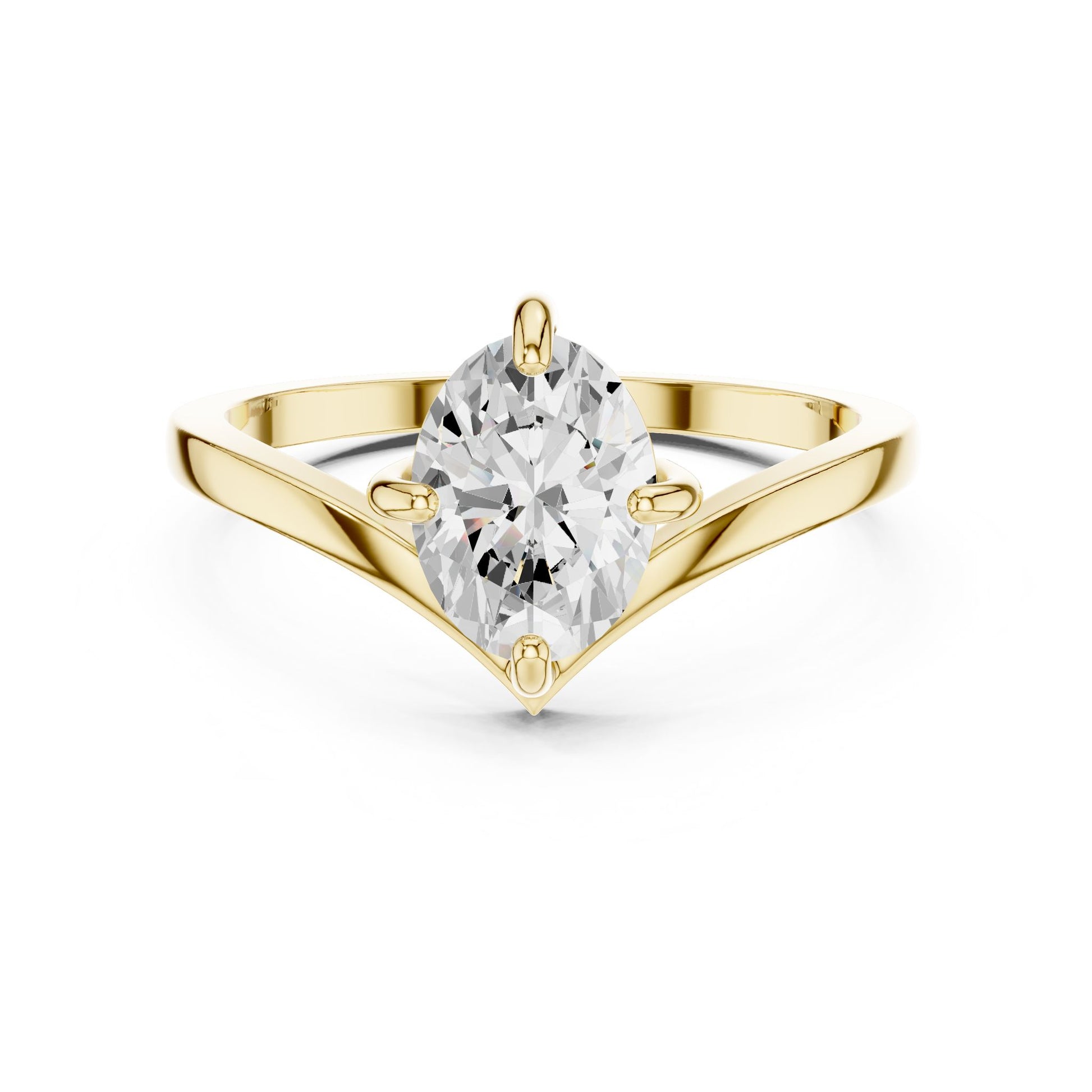 Oval Lab Grown Diamond Solitaire Engagement Ring