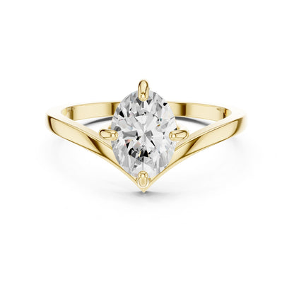 Oval Lab Grown Diamond Solitaire Engagement Ring