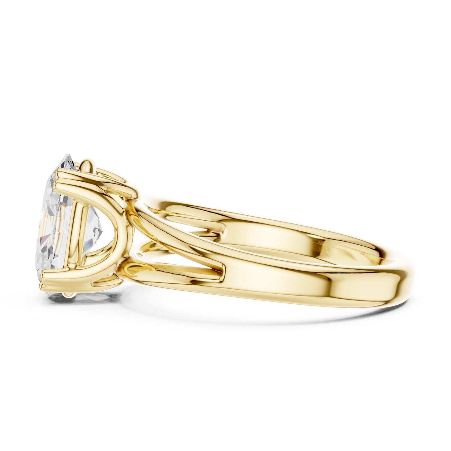 Oval Lab Grown Diamond Solitaire Engagement Ring