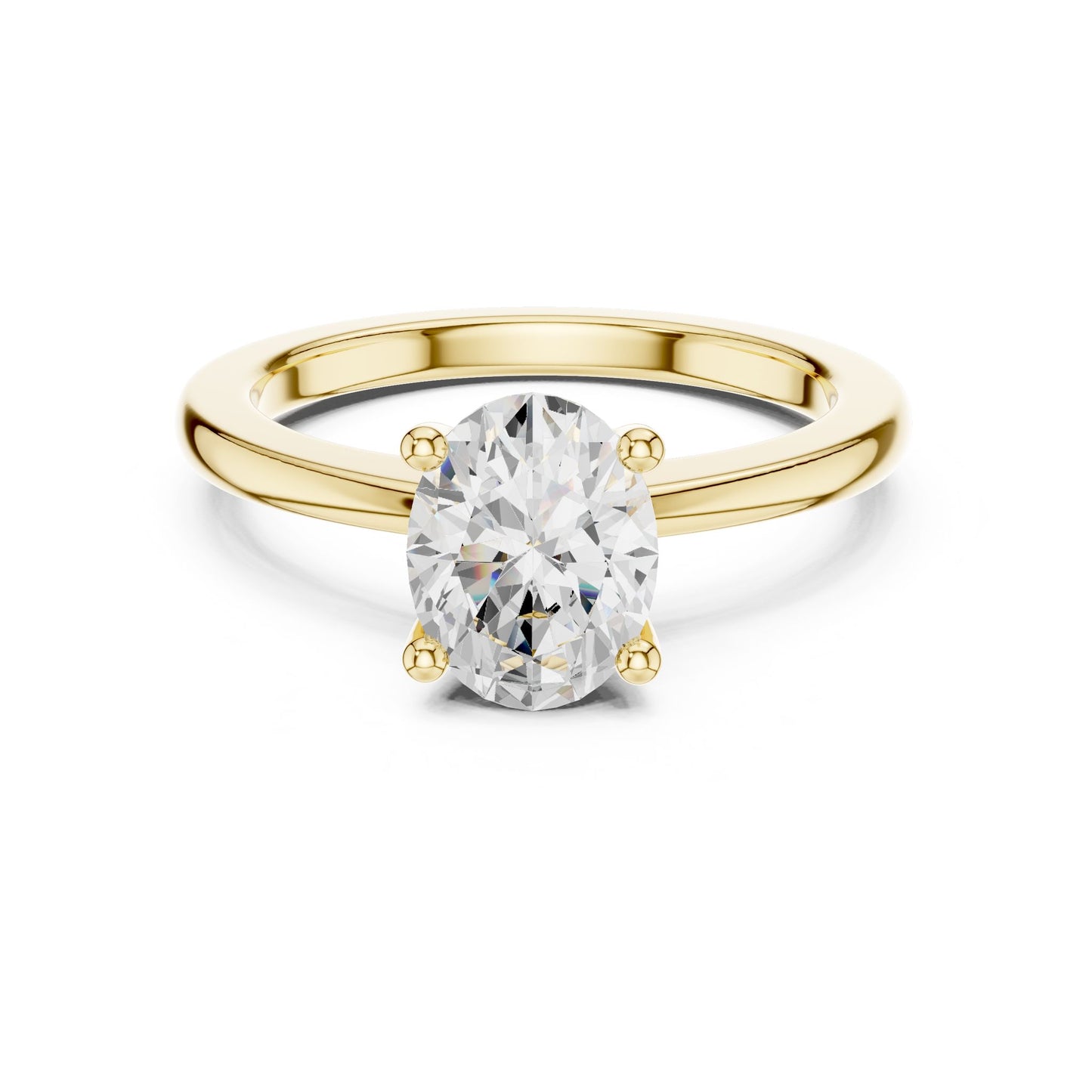 Oval Lab Grown Diamond Solitaire Engagement Ring