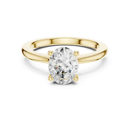 Oval Lab Grown Diamond Solitaire Engagement Ring