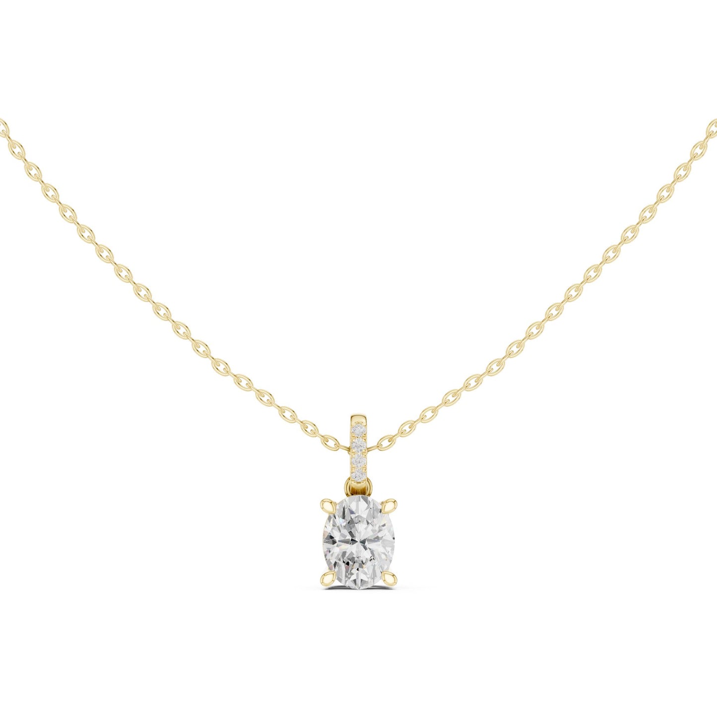 Oval Lab Grown Diamond Pendant