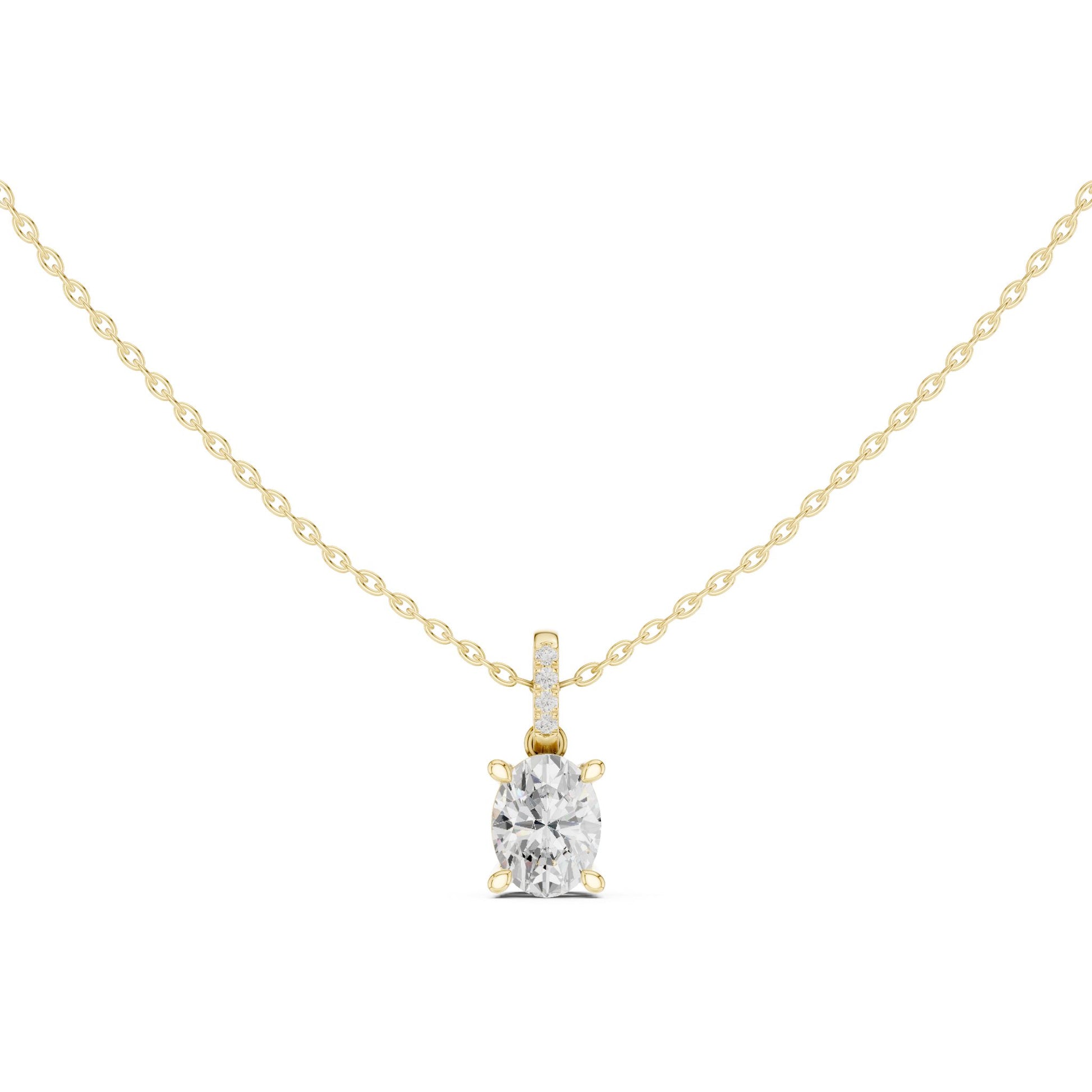 Oval Lab Grown Diamond Pendant