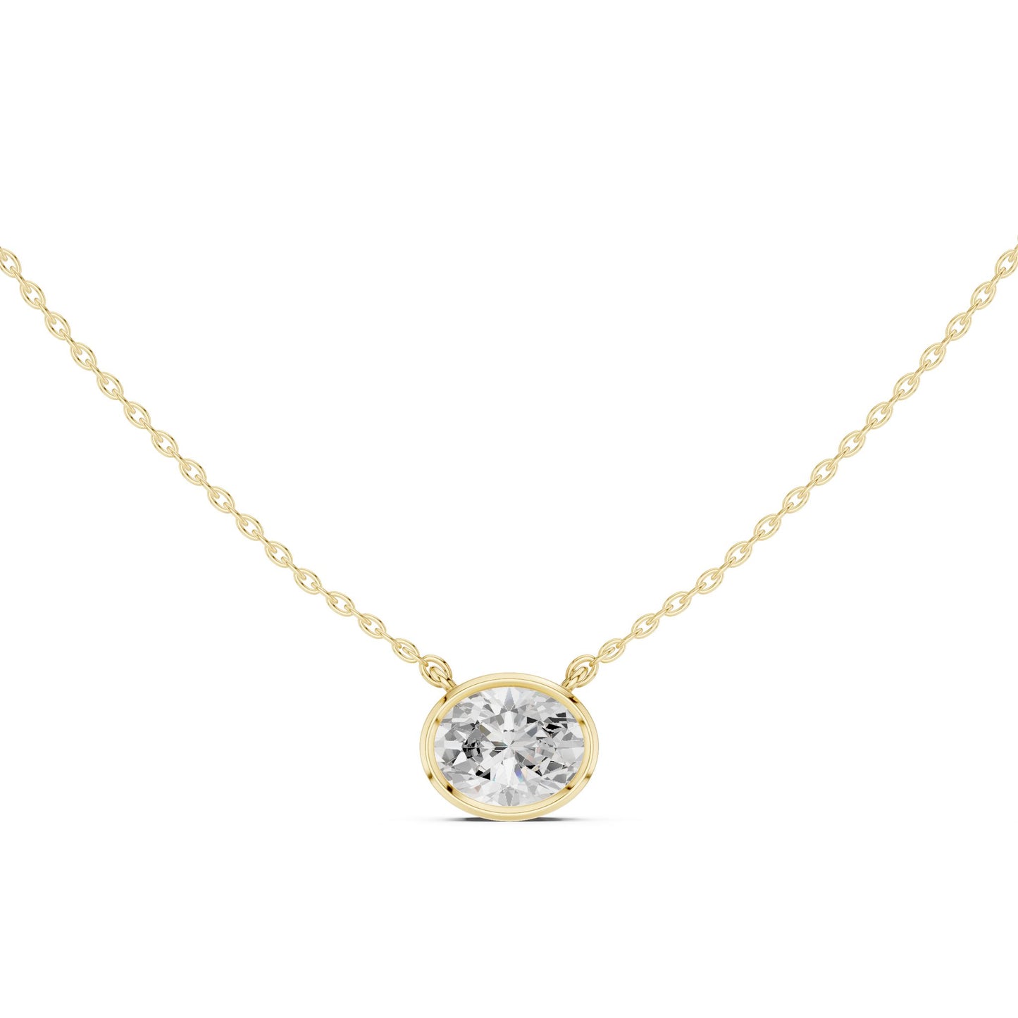 Oval Lab Grown Diamond Pendant