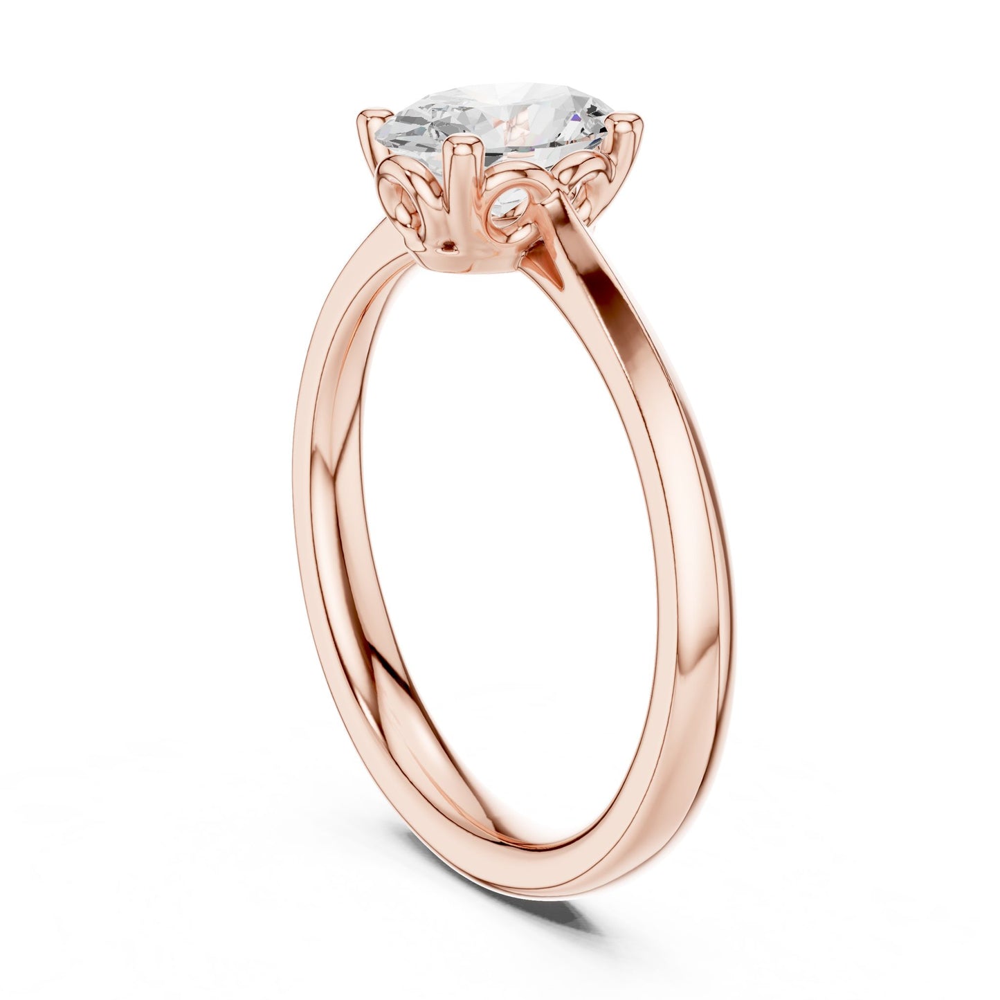 Oval Lab Grown Diamond Solitaire Engagement Ring