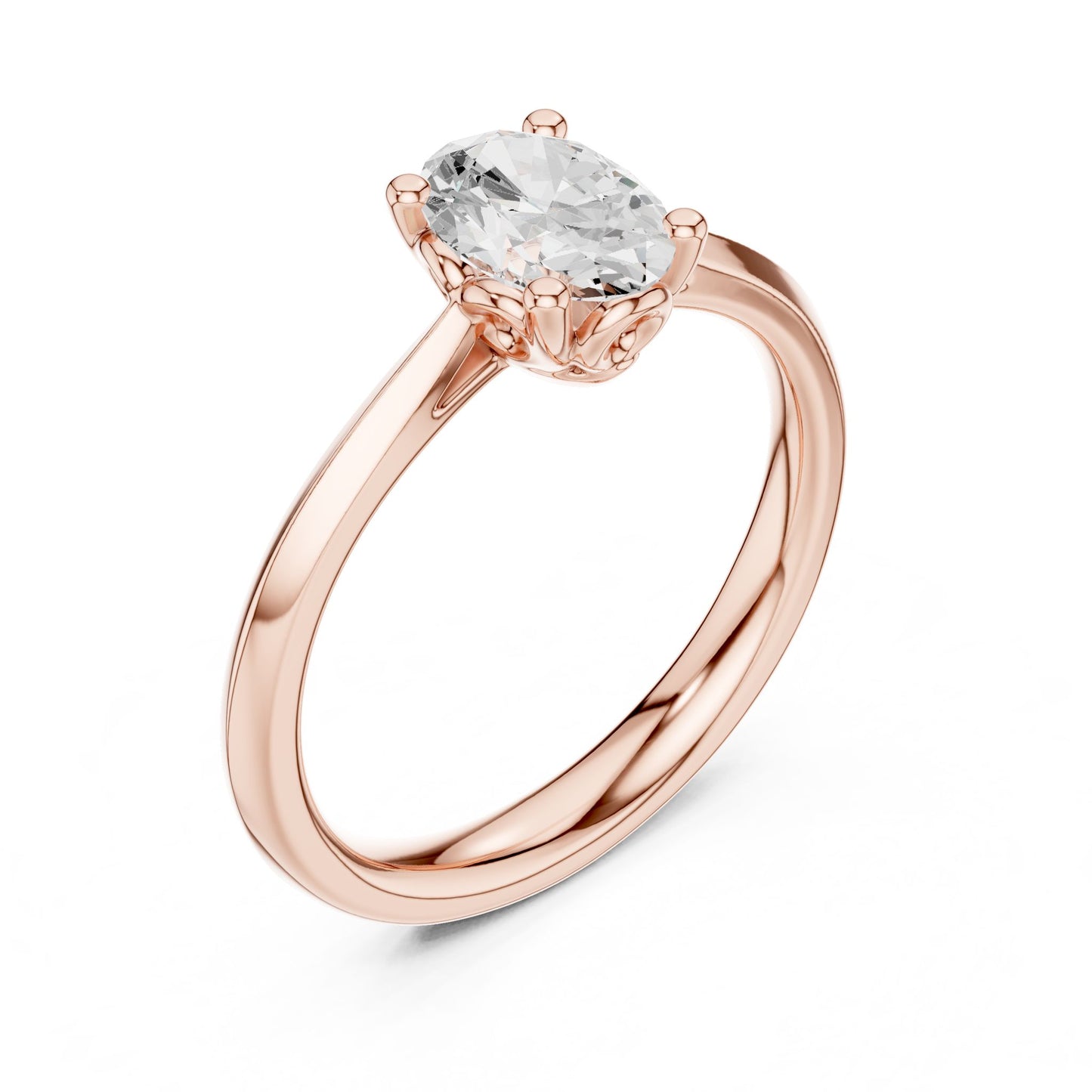Oval Lab Grown Diamond Solitaire Engagement Ring