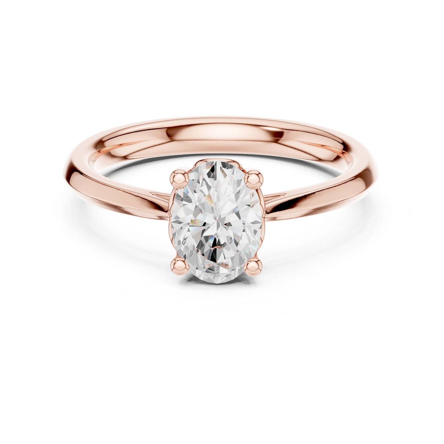Oval Lab Grown Diamond Solitaire Engagement Ring