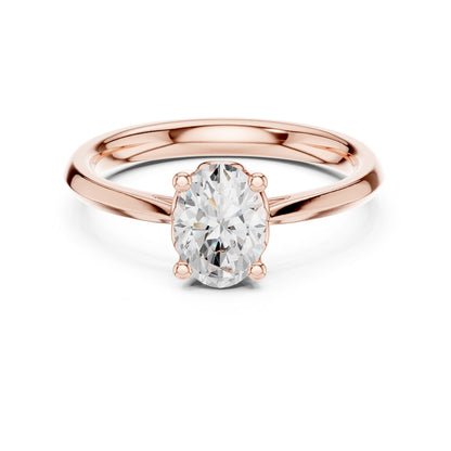 Oval Lab Grown Diamond Solitaire Engagement Ring