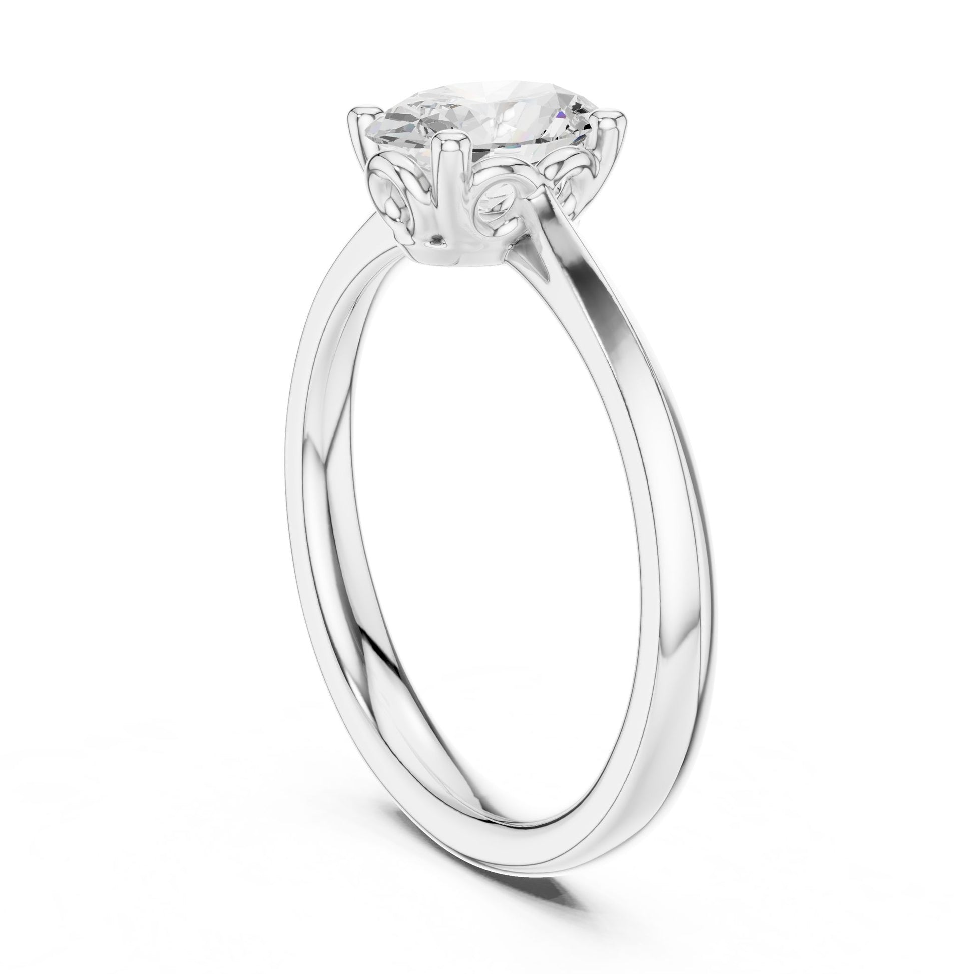 Oval Lab Grown Diamond Solitaire Engagement Ring