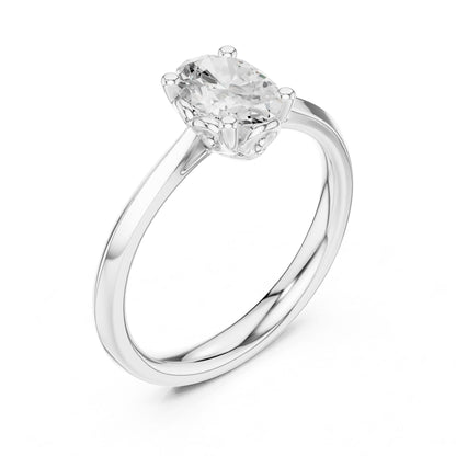 Oval Lab Grown Diamond Solitaire Engagement Ring