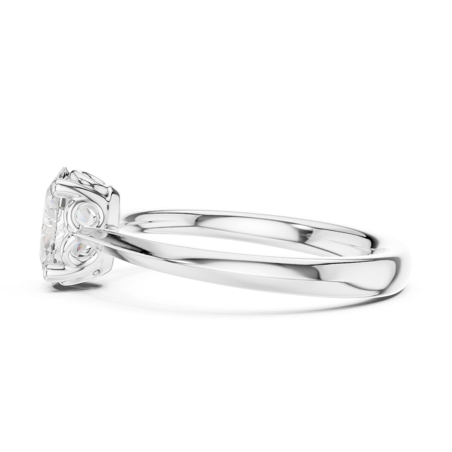 Oval Lab Grown Diamond Solitaire Engagement Ring