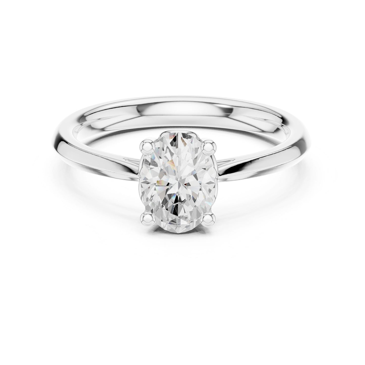Oval Lab Grown Diamond Solitaire Engagement Ring