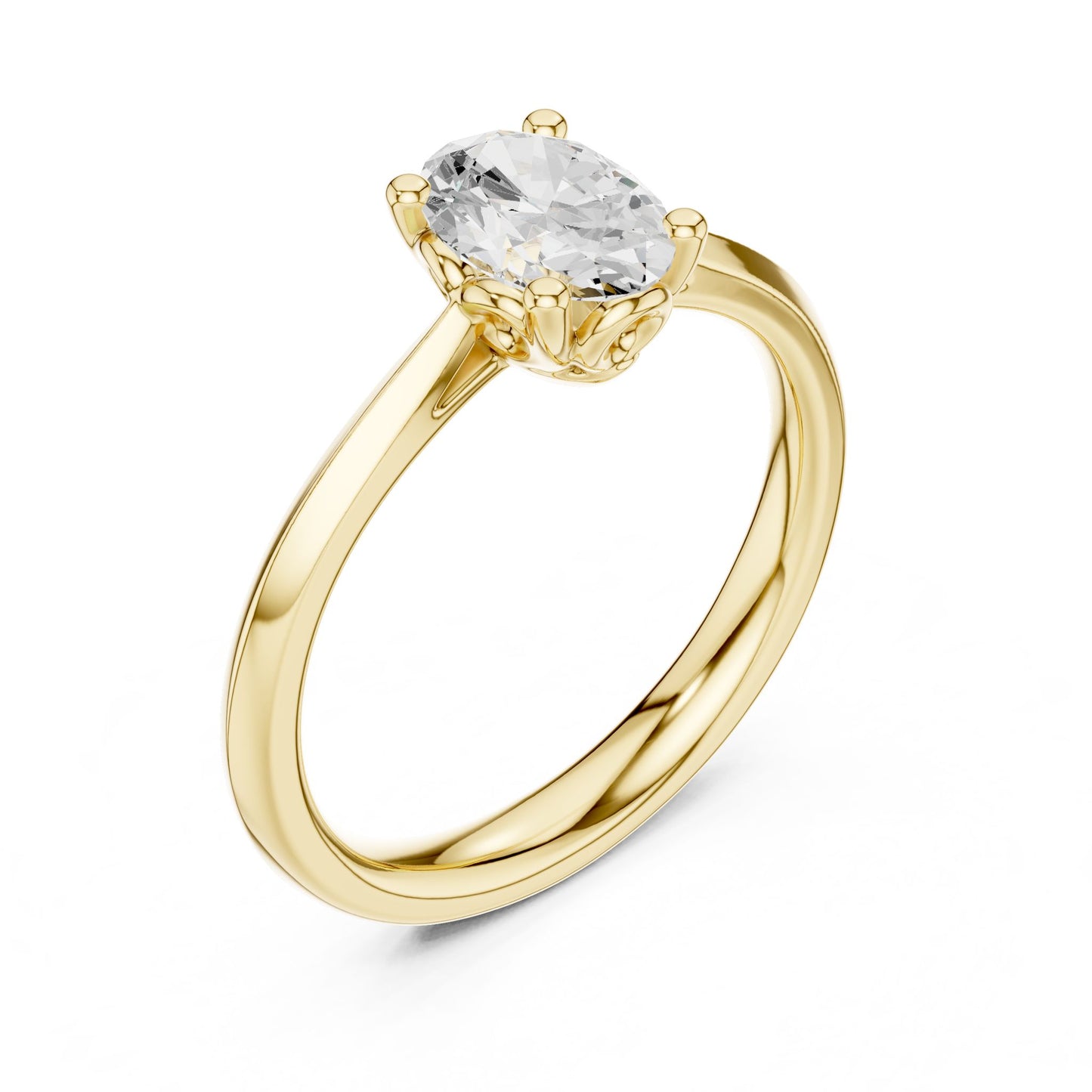 Oval Lab Grown Diamond Solitaire Engagement Ring