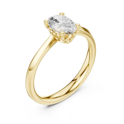 Oval Lab Grown Diamond Solitaire Engagement Ring