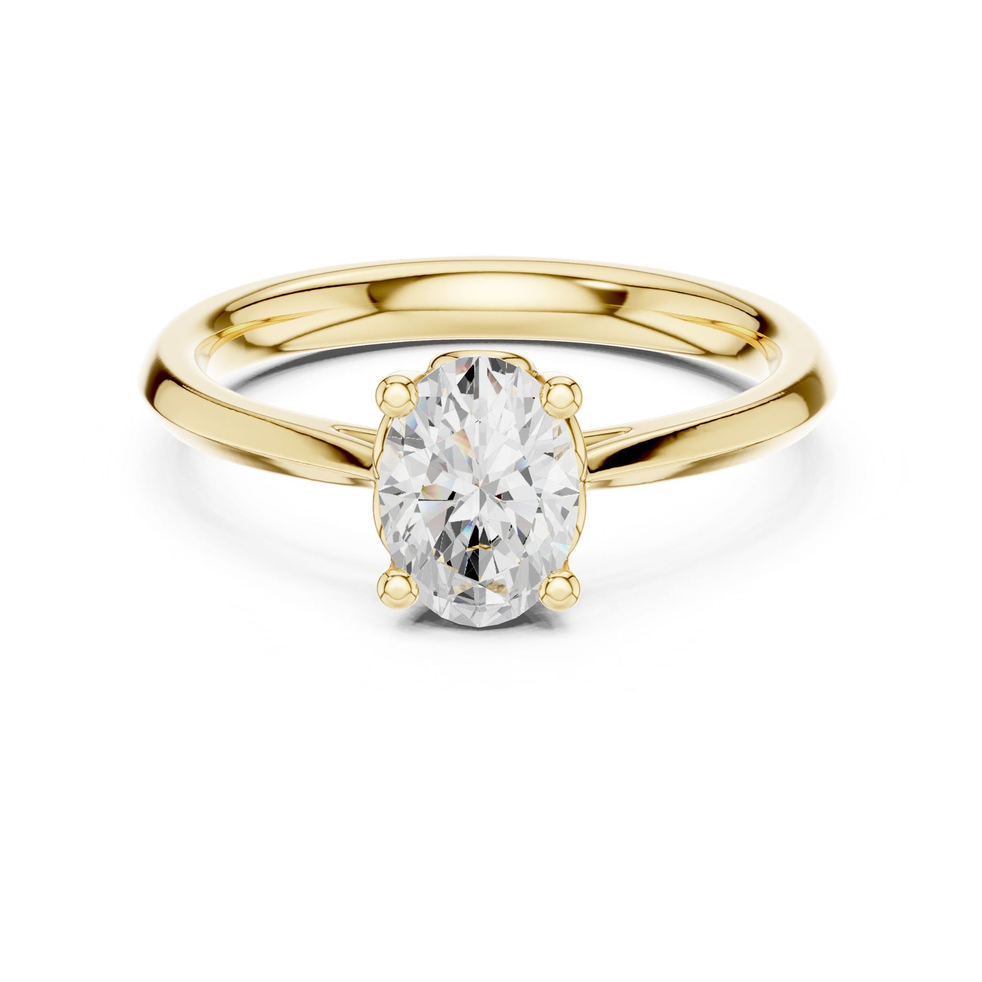 Oval Lab Grown Diamond Solitaire Engagement Ring