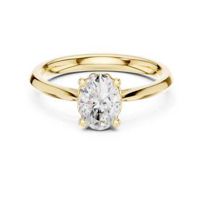 Oval Lab Grown Diamond Solitaire Engagement Ring