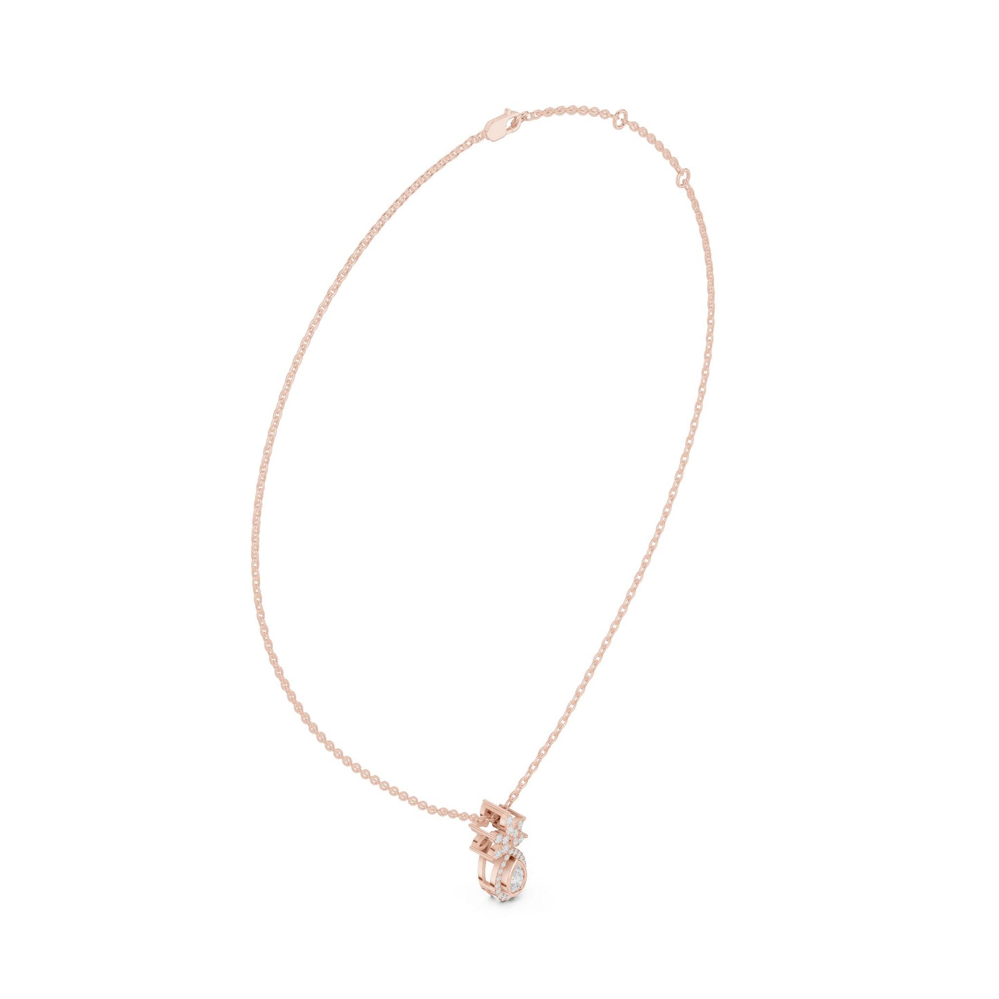 Oval Lab Grown Diamond Three-Stone Pendant