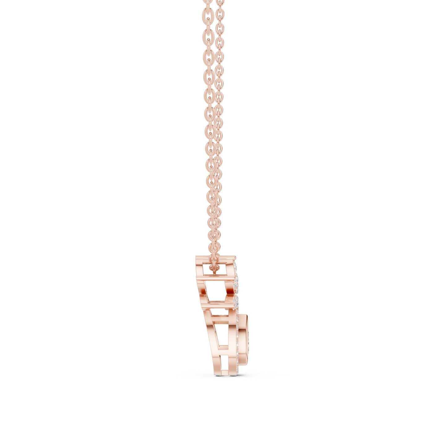 Oval Lab Grown Diamond Three-Stone Pendant