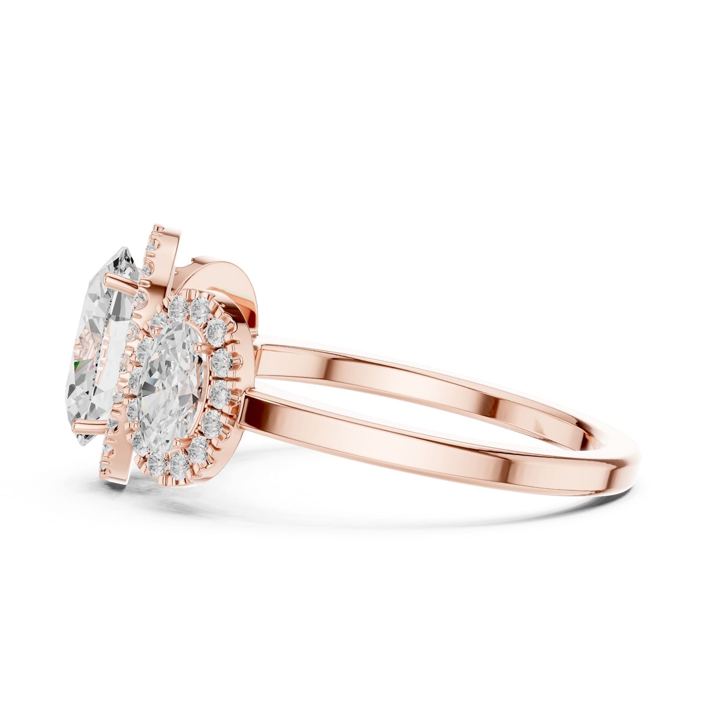 Oval Lab Grown Diamond Three-Stone Engagement Ring