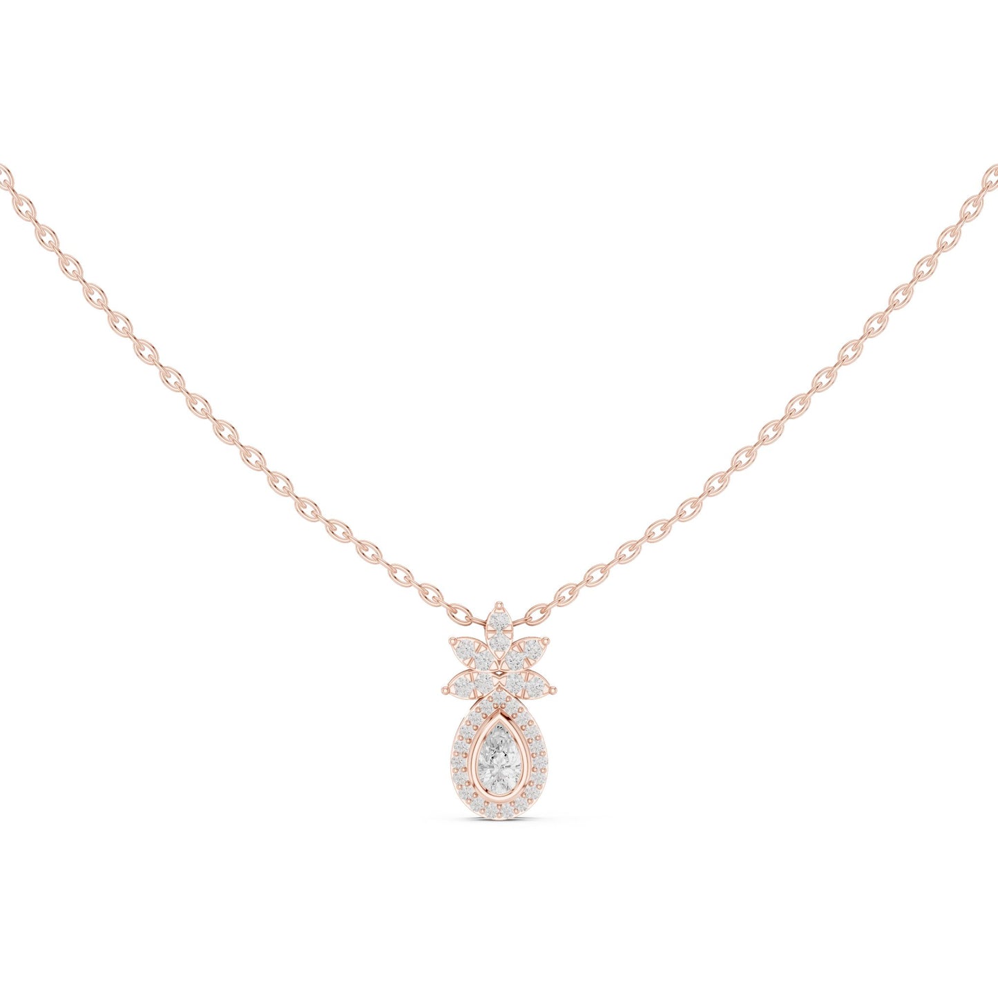 Oval Lab Grown Diamond Three-Stone Pendant