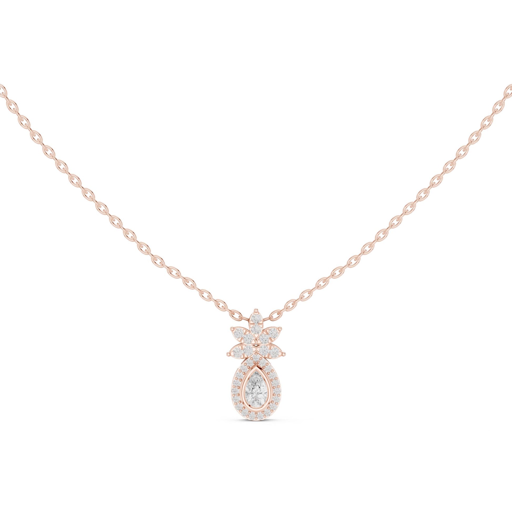 Oval Lab Grown Diamond Three-Stone Pendant