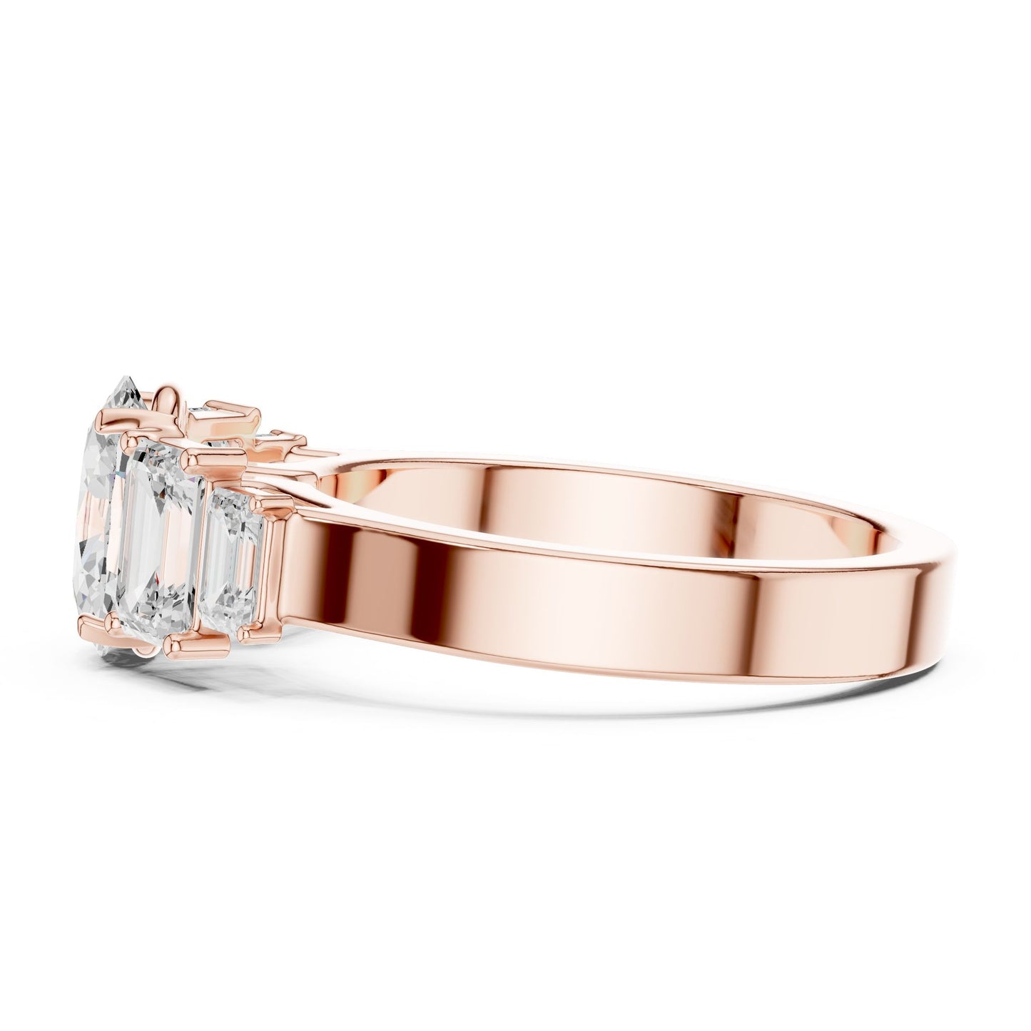 Oval Lab Grown Diamond Three-Stone Engagement Ring