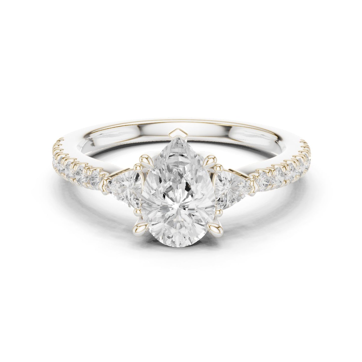 Oval Lab Grown Diamond Three-Stone Engagement Ring