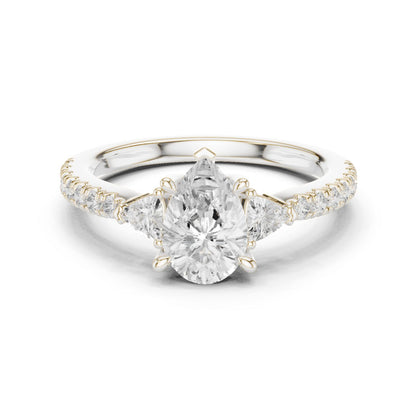 Oval Lab Grown Diamond Three-Stone Engagement Ring