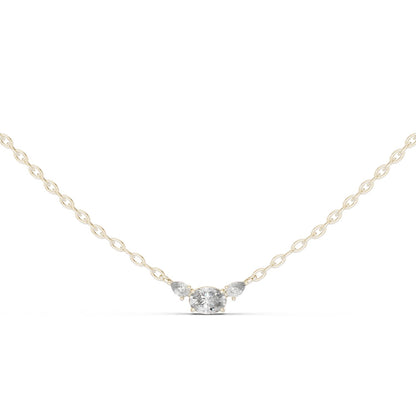 Oval Lab Grown Diamond Three-Stone Pendant