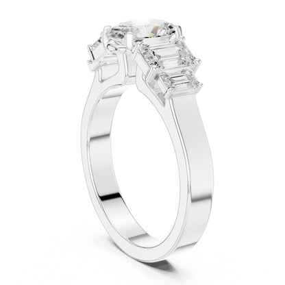 Oval Lab Grown Diamond Three-Stone Engagement Ring
