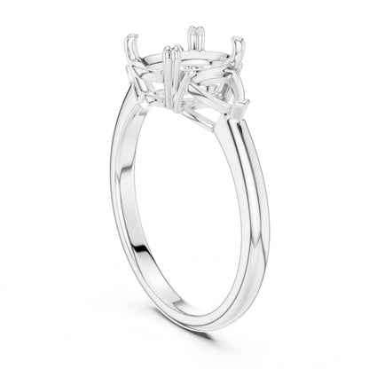 Oval Lab Grown Diamond Three-Stone Engagement Ring