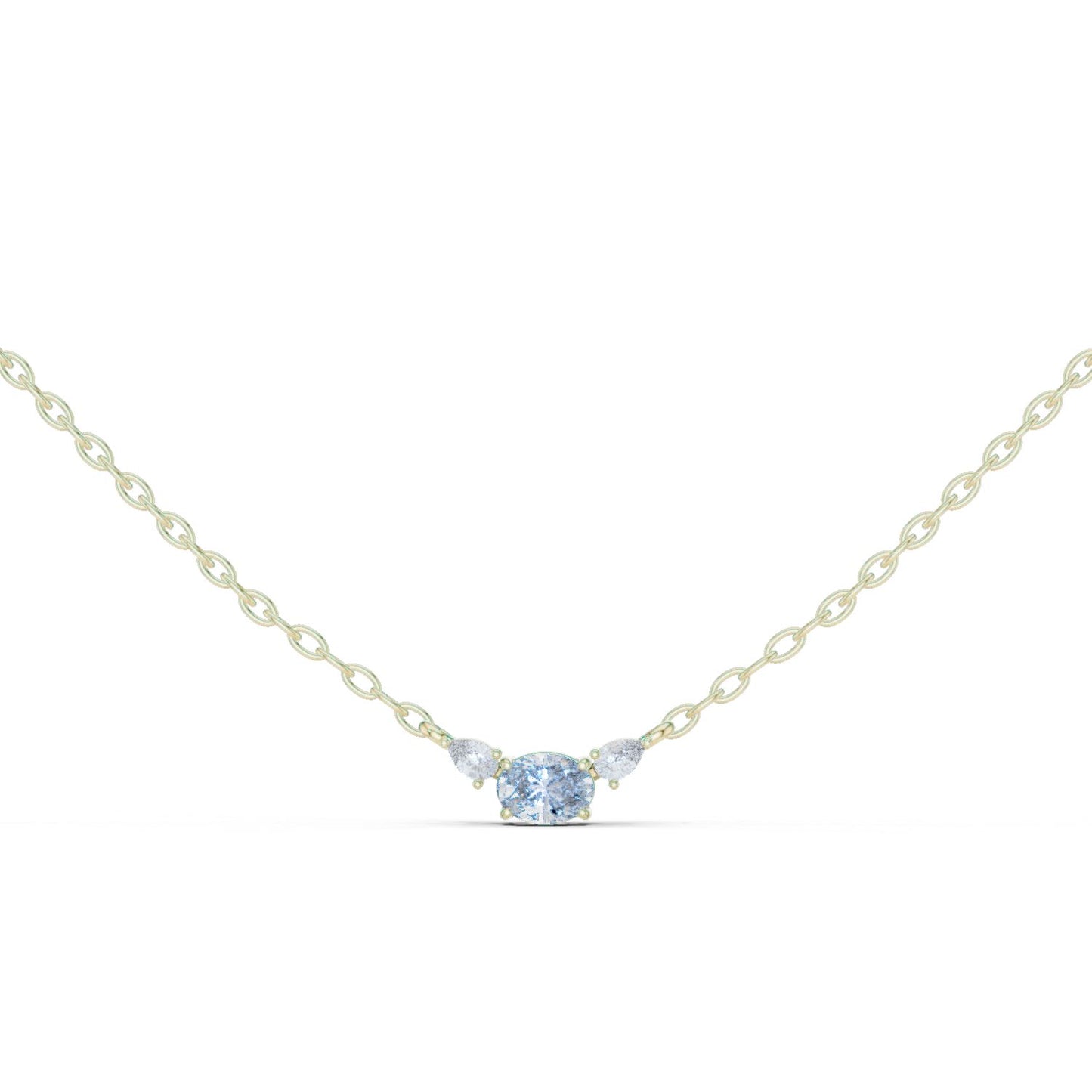 Oval Lab Grown Diamond Three-Stone Pendant