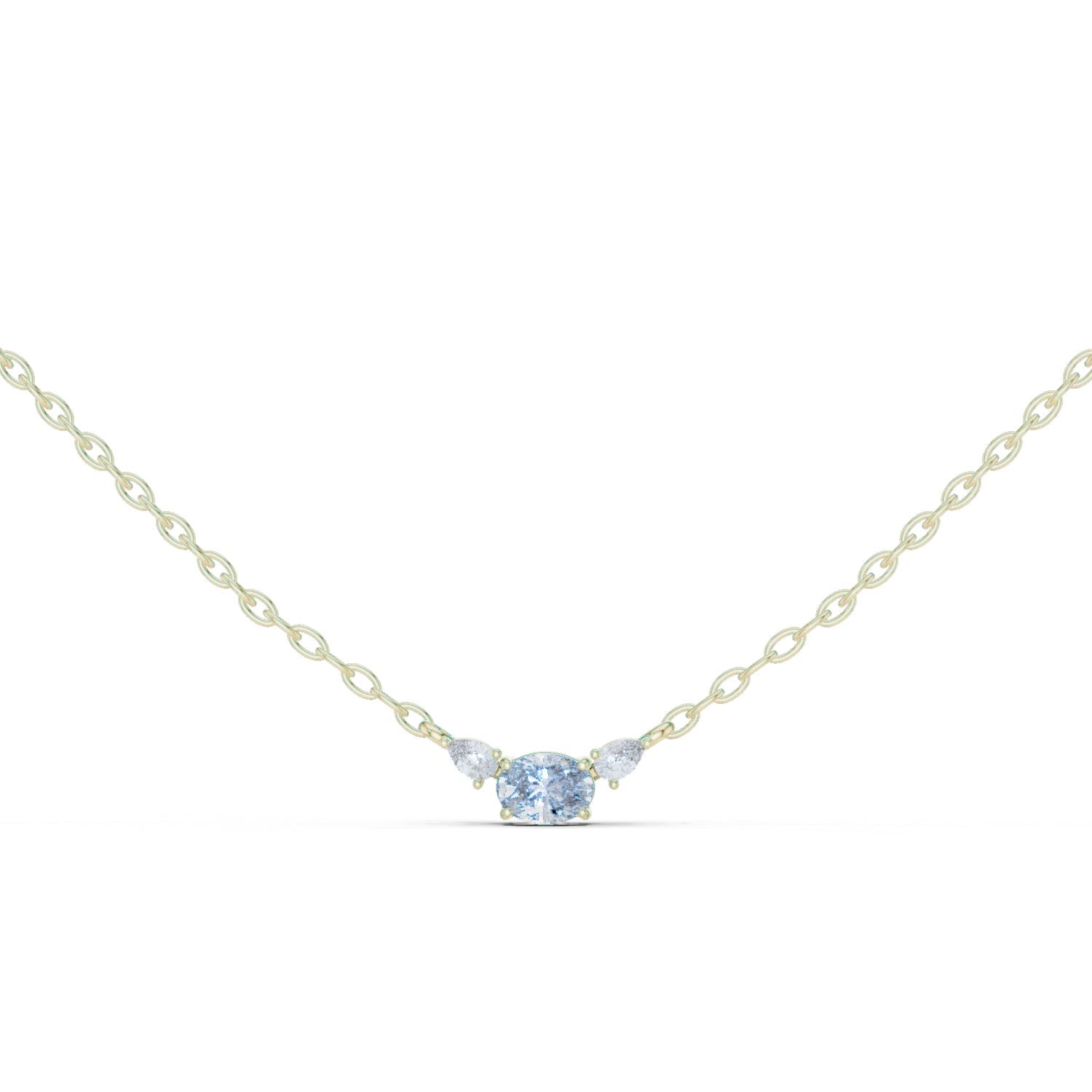 Oval Lab Grown Diamond Three-Stone Pendant