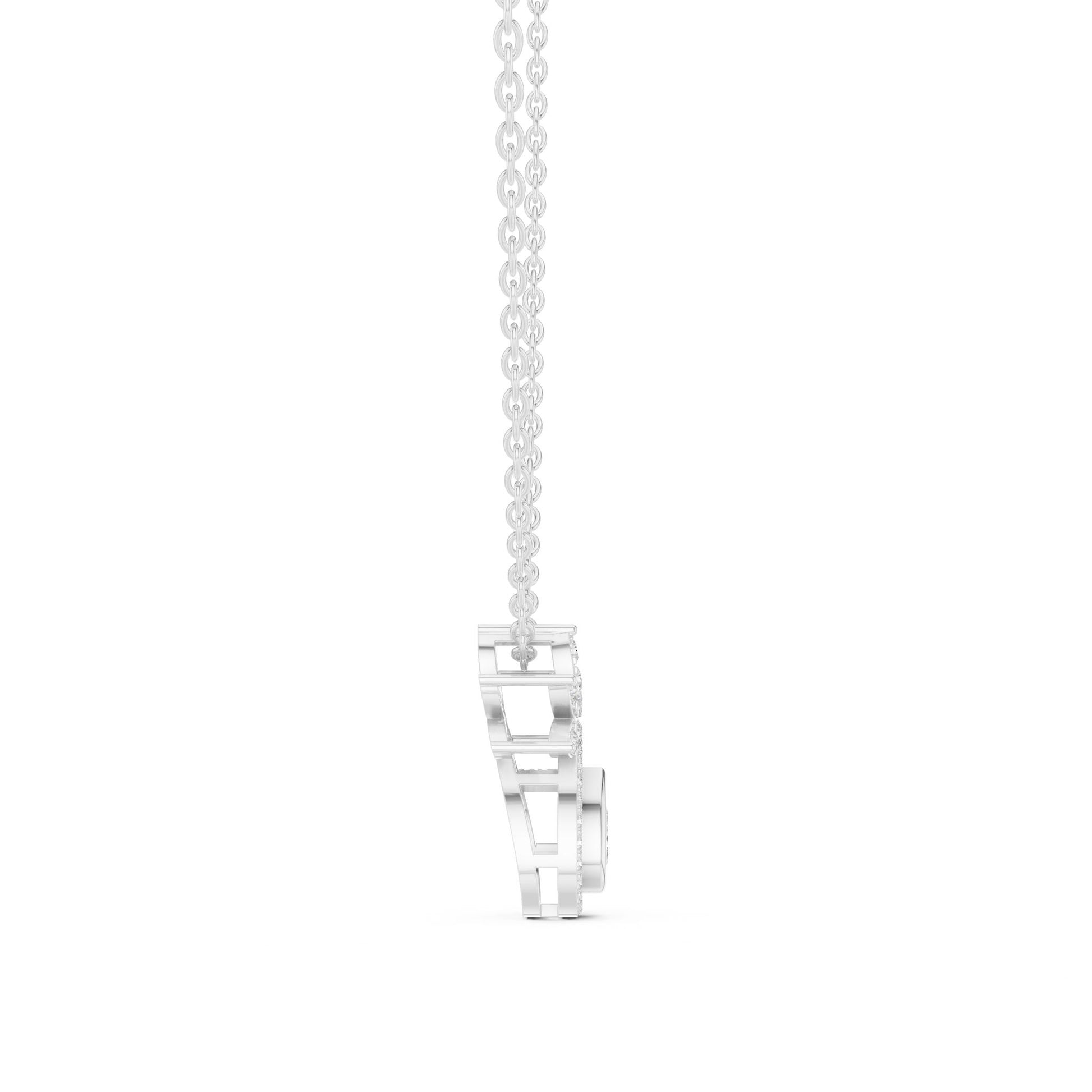 Oval Lab Grown Diamond Three-Stone Pendant