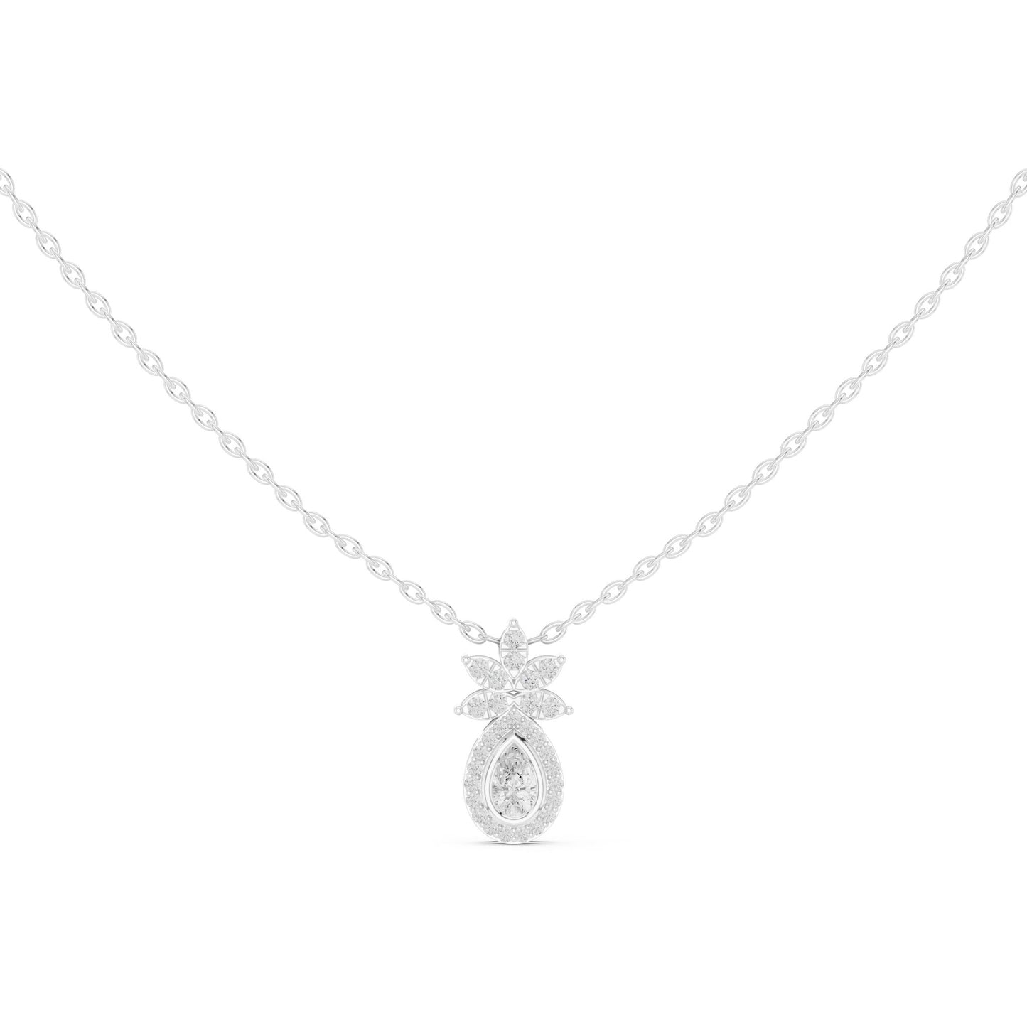Oval Lab Grown Diamond Three-Stone Pendant