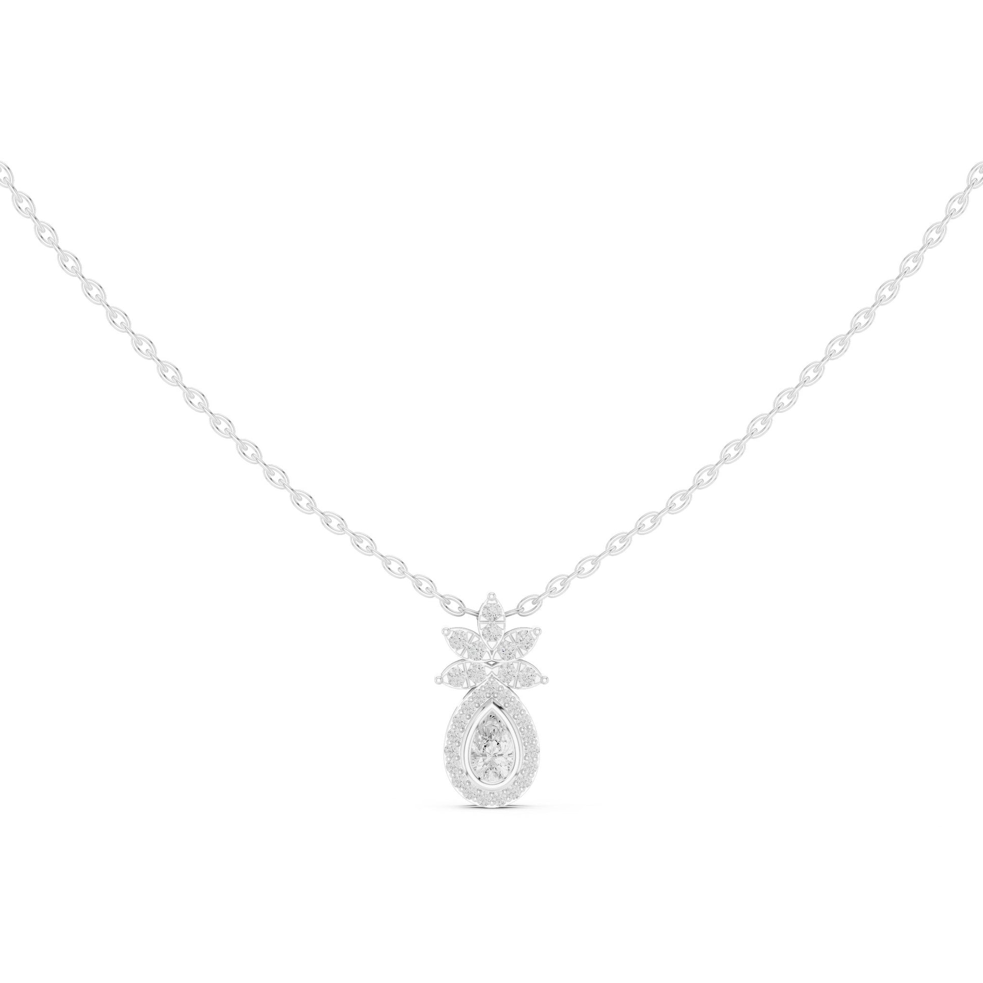Oval Lab Grown Diamond Three-Stone Pendant