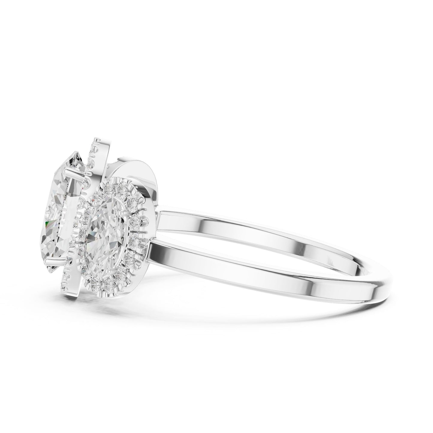 Oval Lab Grown Diamond Three-Stone Engagement Ring