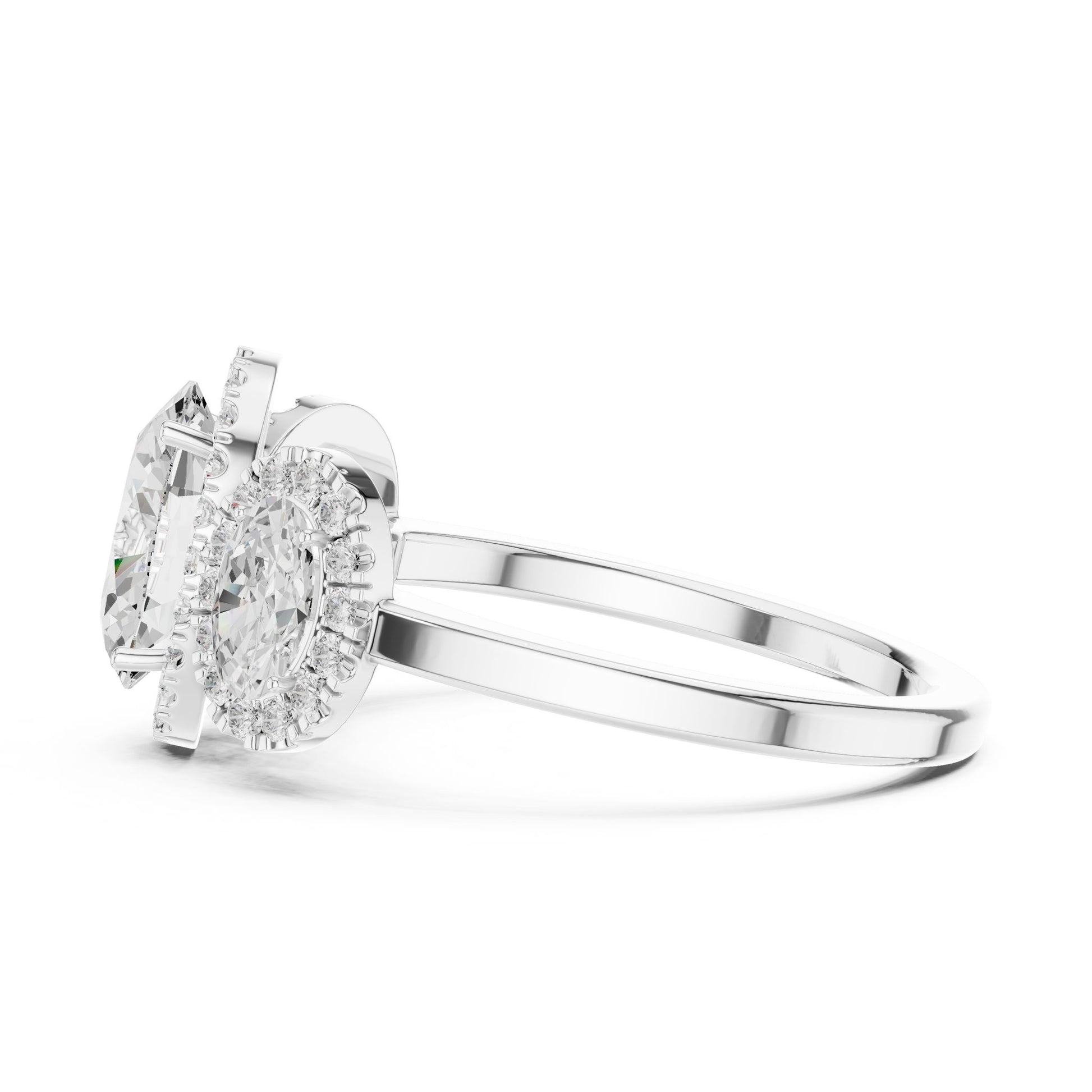 Oval Lab Grown Diamond Three-Stone Engagement Ring