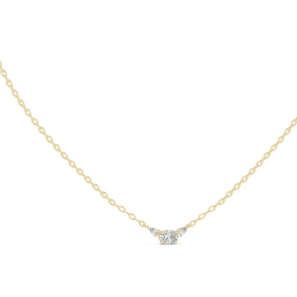 Oval Lab Grown Diamond Three-Stone Pendant