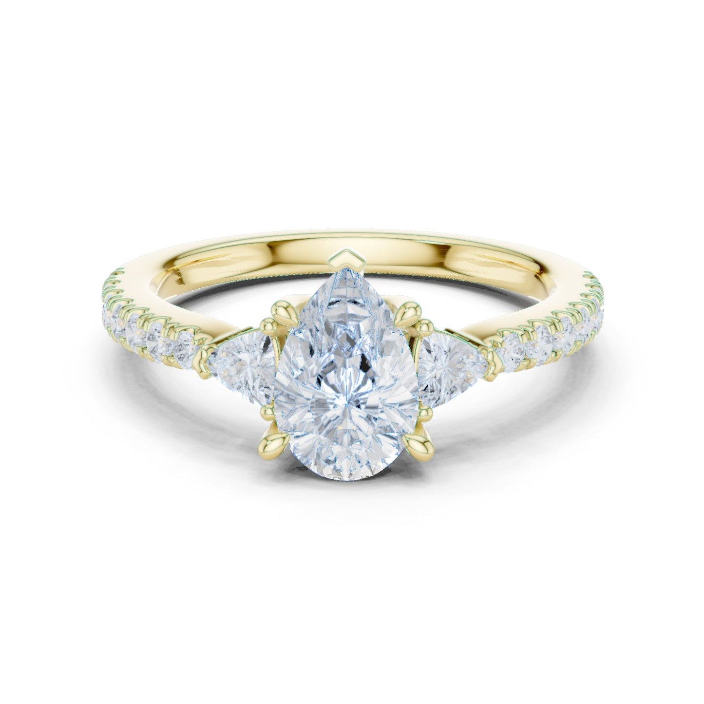 Oval Lab Grown Diamond Three-Stone Engagement Ring