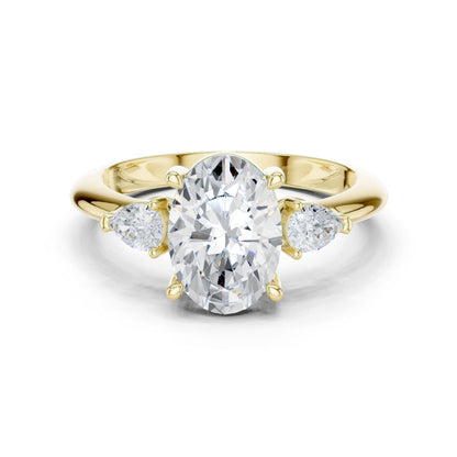 Oval Lab Grown Diamond Three-Stone Engagement Ring