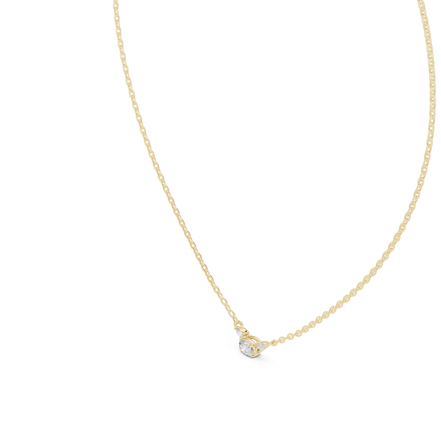 Oval Lab Grown Diamond Three-Stone Pendant