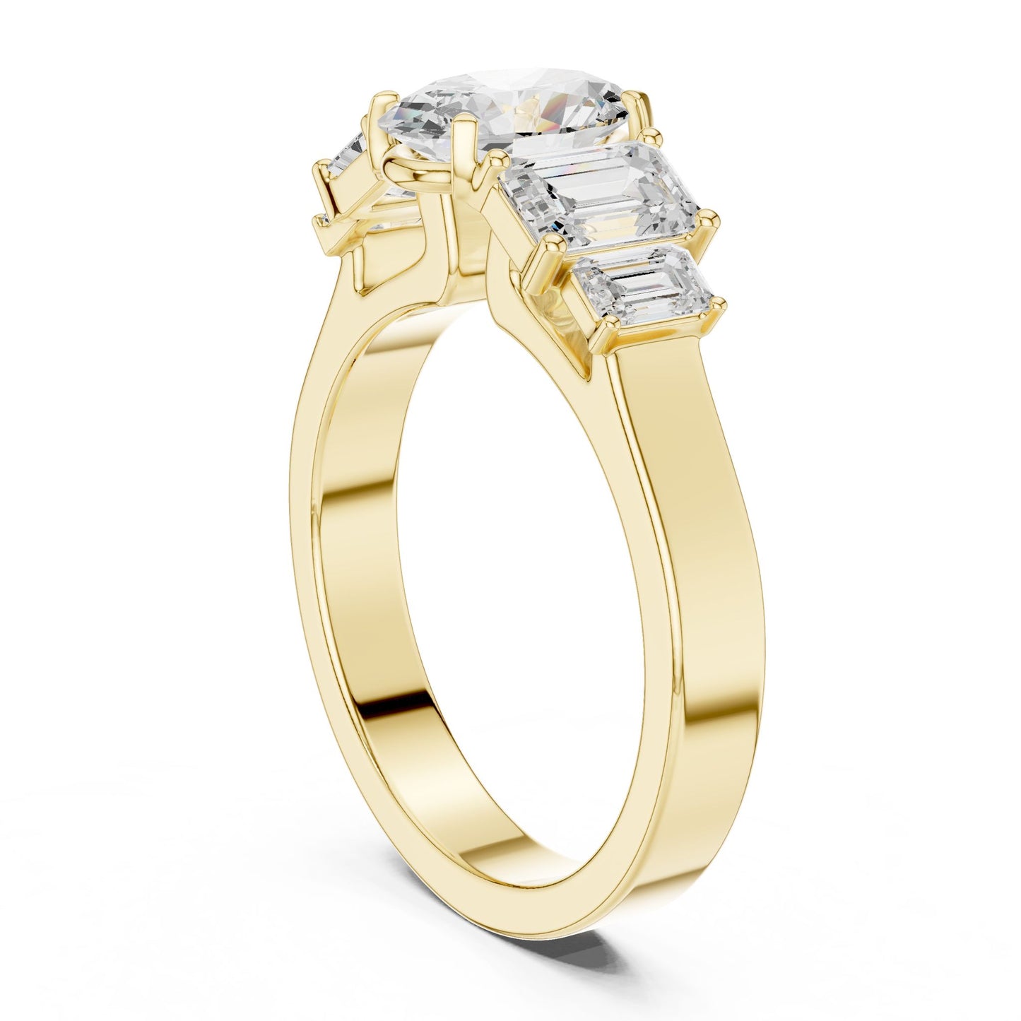 Oval Lab Grown Diamond Three-Stone Engagement Ring