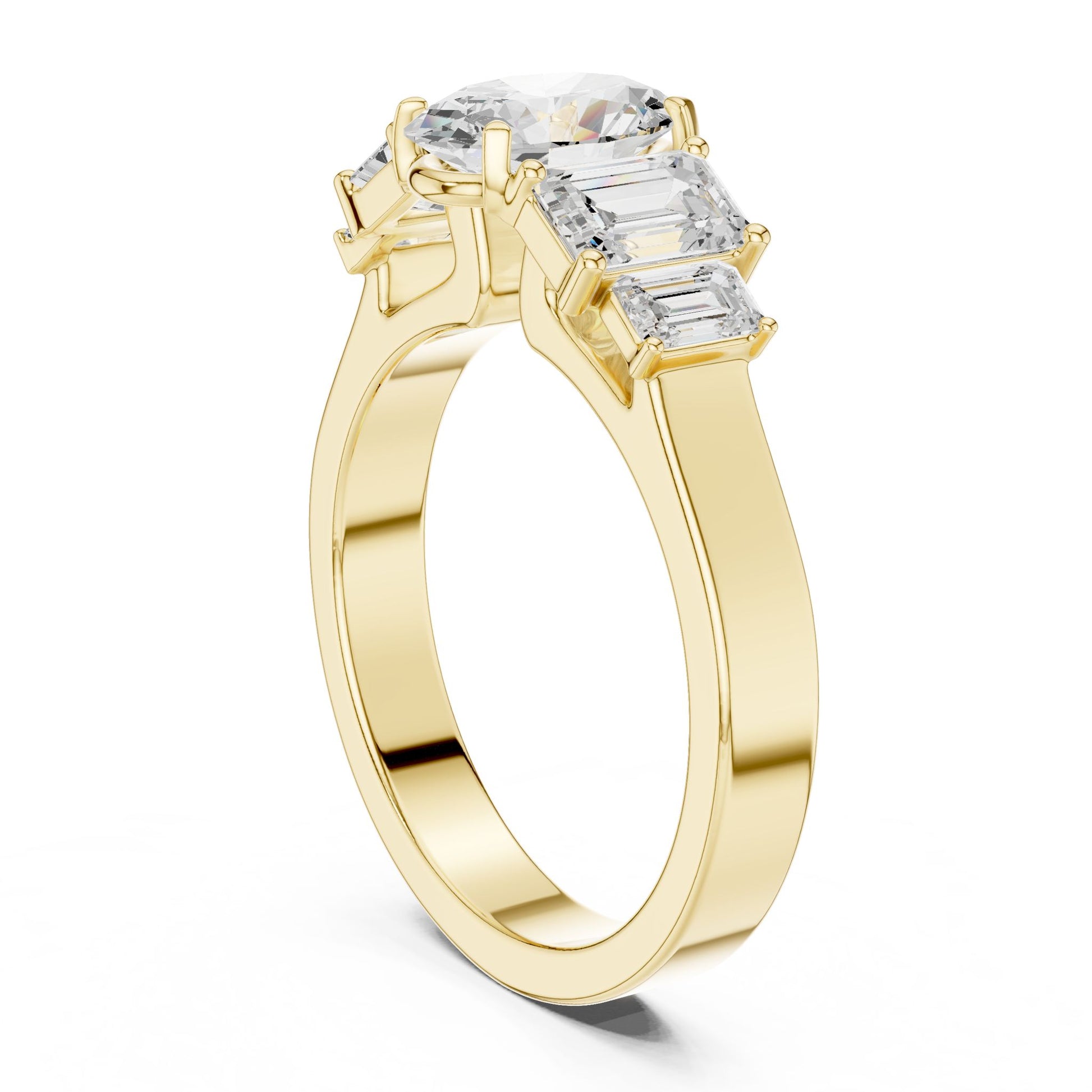 Oval Lab Grown Diamond Three-Stone Engagement Ring