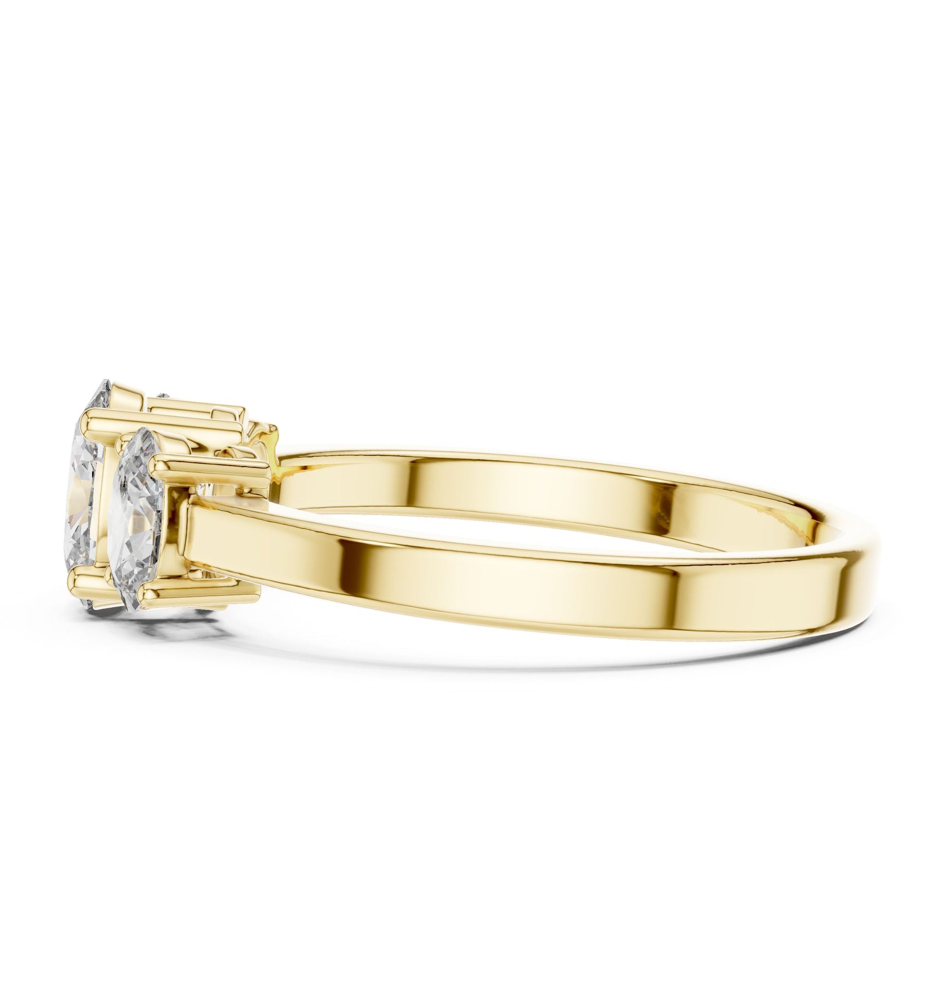 Oval Lab Grown Diamond Three-Stone Engagement Ring