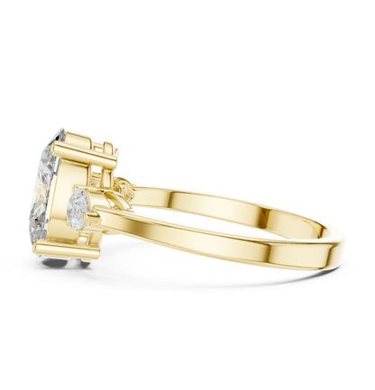 Oval Lab Grown Diamond Three-Stone Engagement Ring