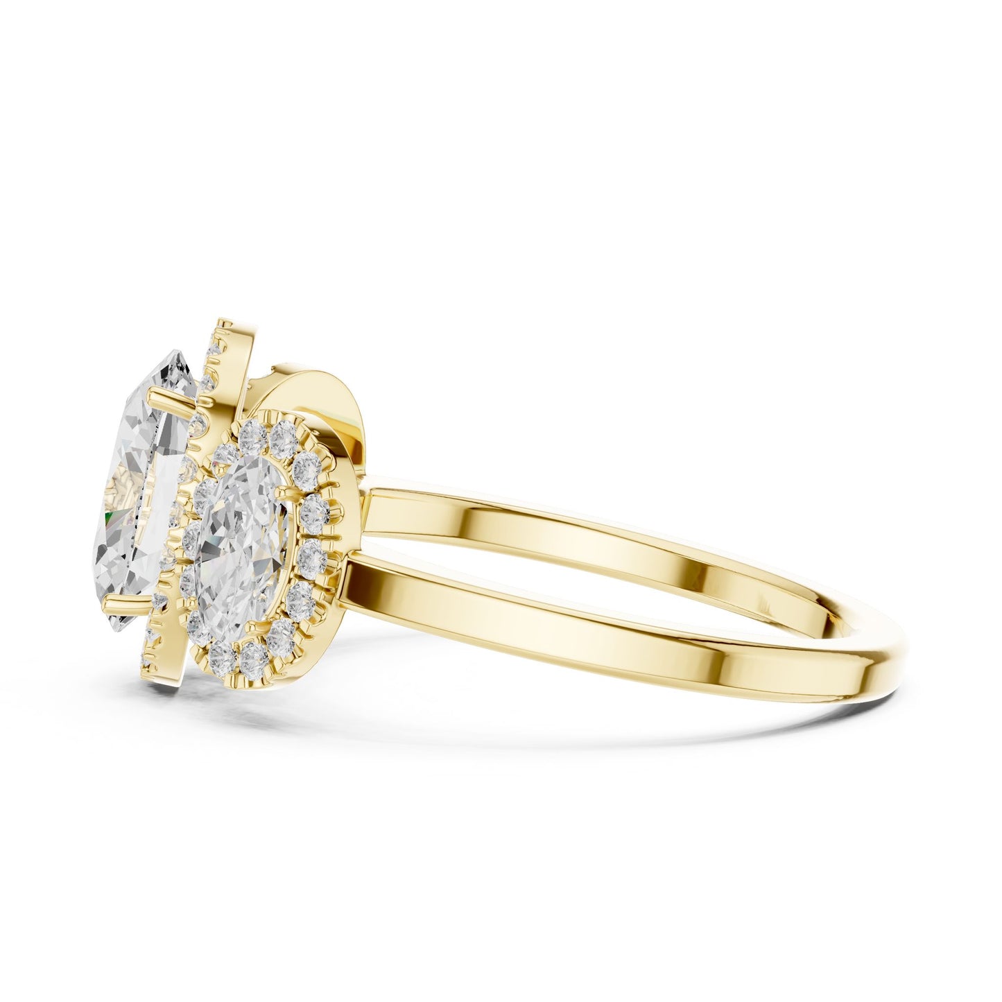 Oval Lab Grown Diamond Three-Stone Engagement Ring