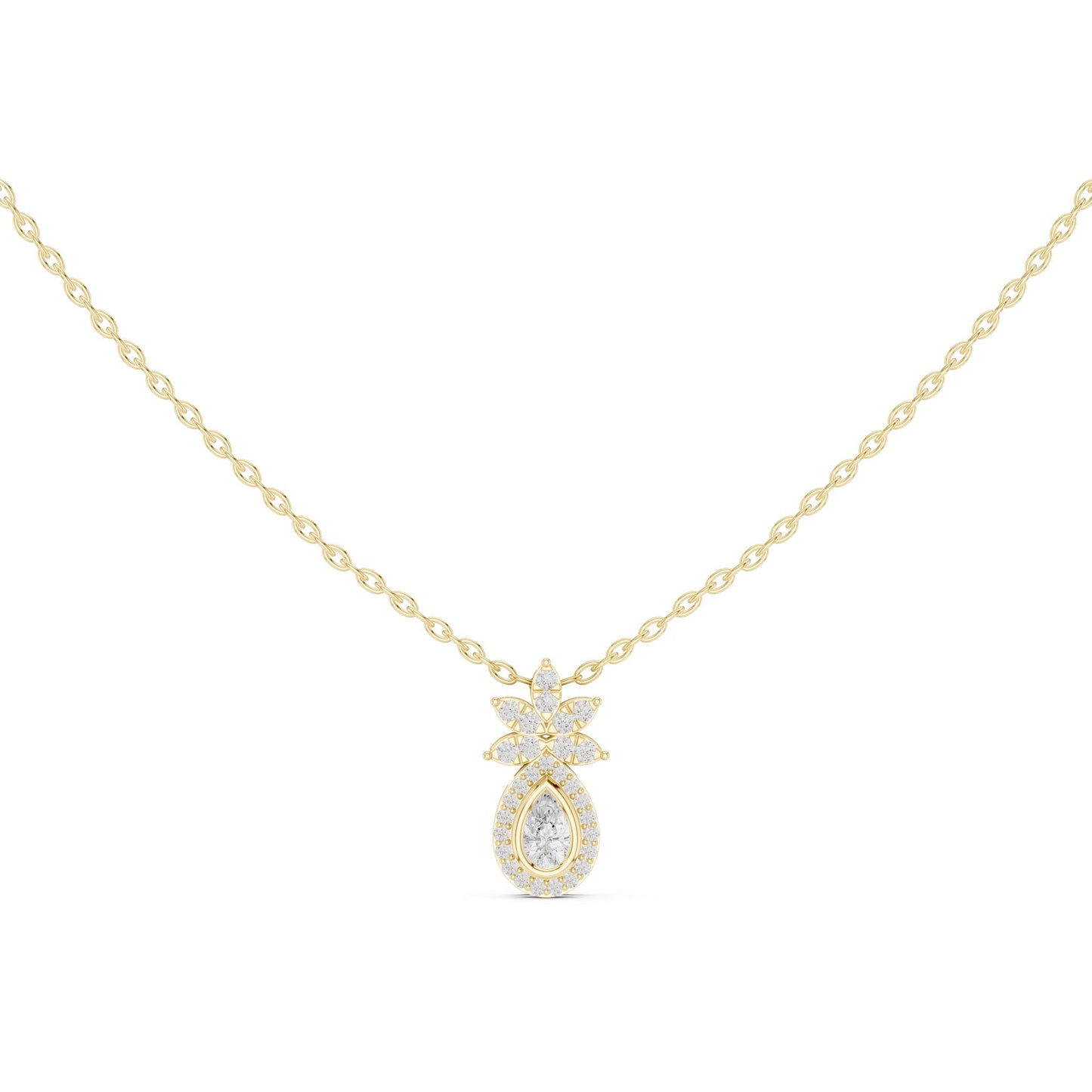 Oval Lab Grown Diamond Three-Stone Pendant