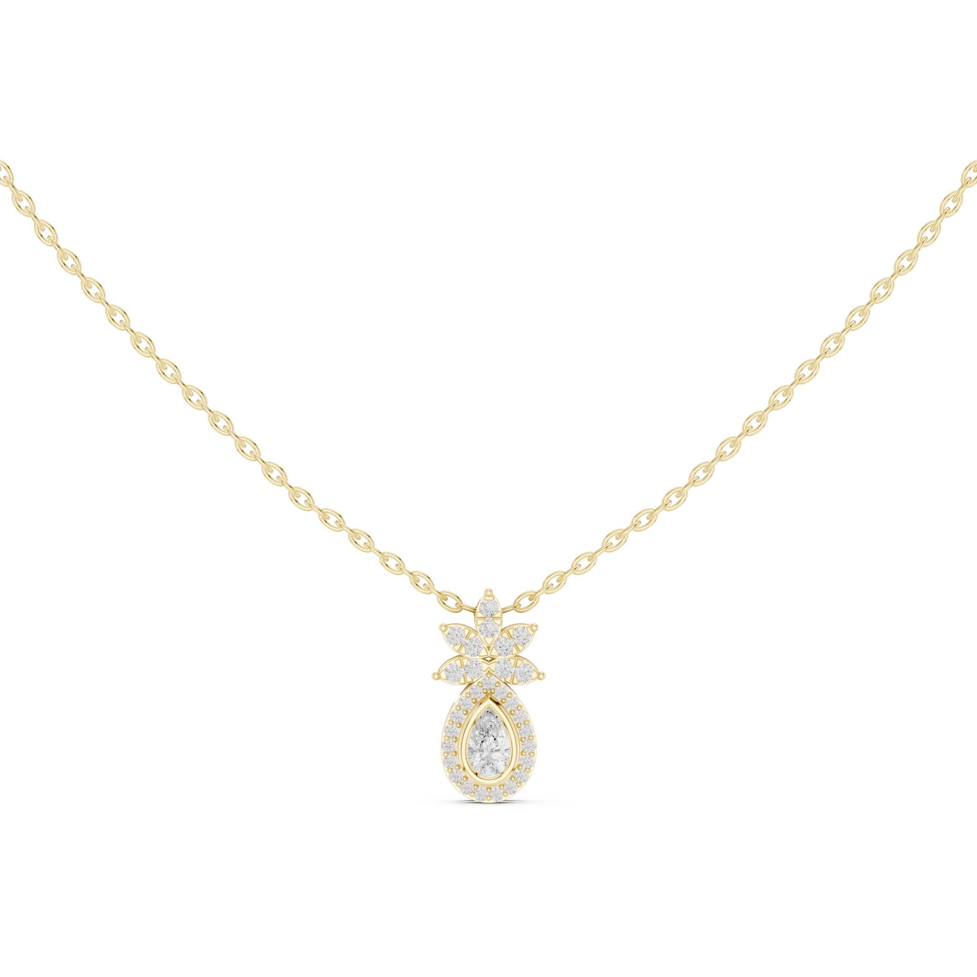 Oval Lab Grown Diamond Three-Stone Pendant