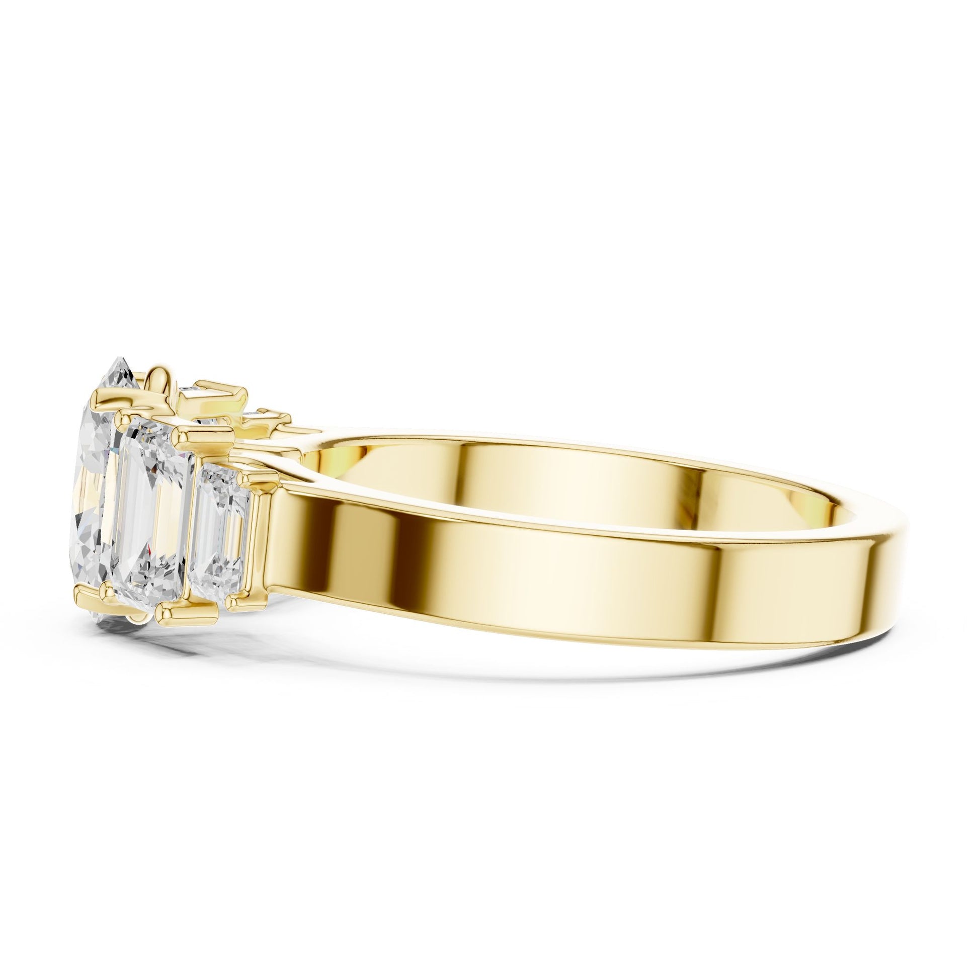 Oval Lab Grown Diamond Three-Stone Engagement Ring